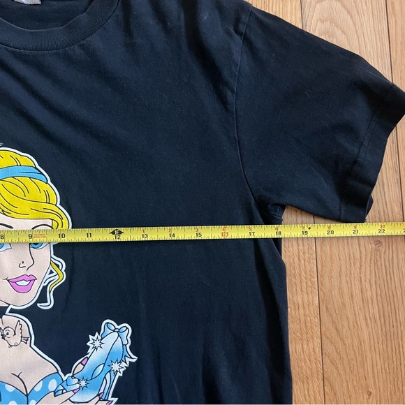 Mishi Disney Cinderella Tattoo Black Short Sleeve Shirt Womens Medium - Picture 5 of 7